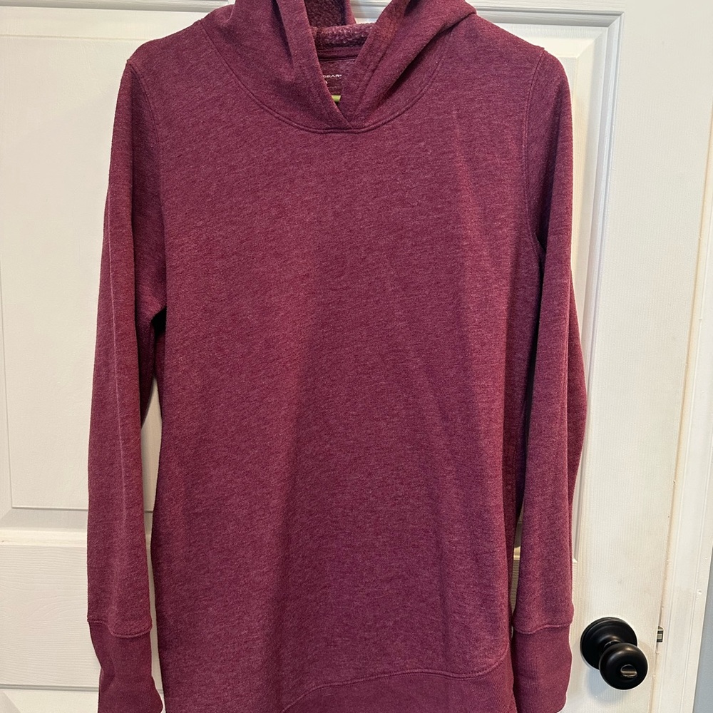 tek gear maroon pullover tunic hoodie women’s‎ size medium